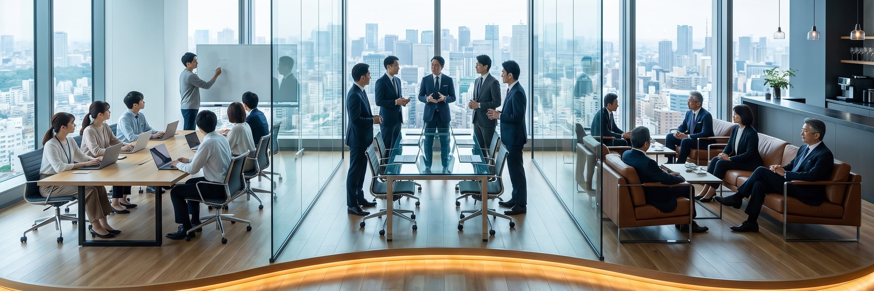 新卒から経営者まで、階層別に設計された研修の様子