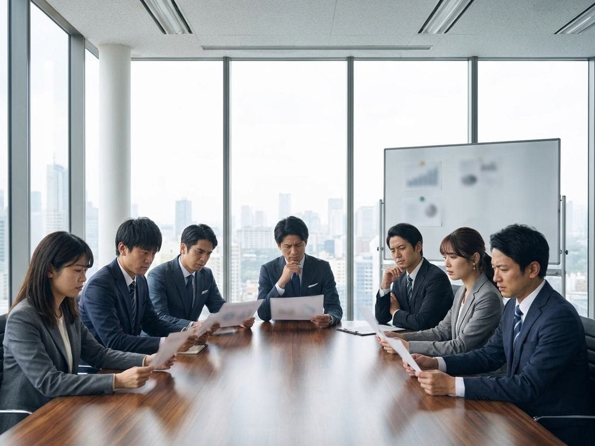 管理職が部下と面談している様子